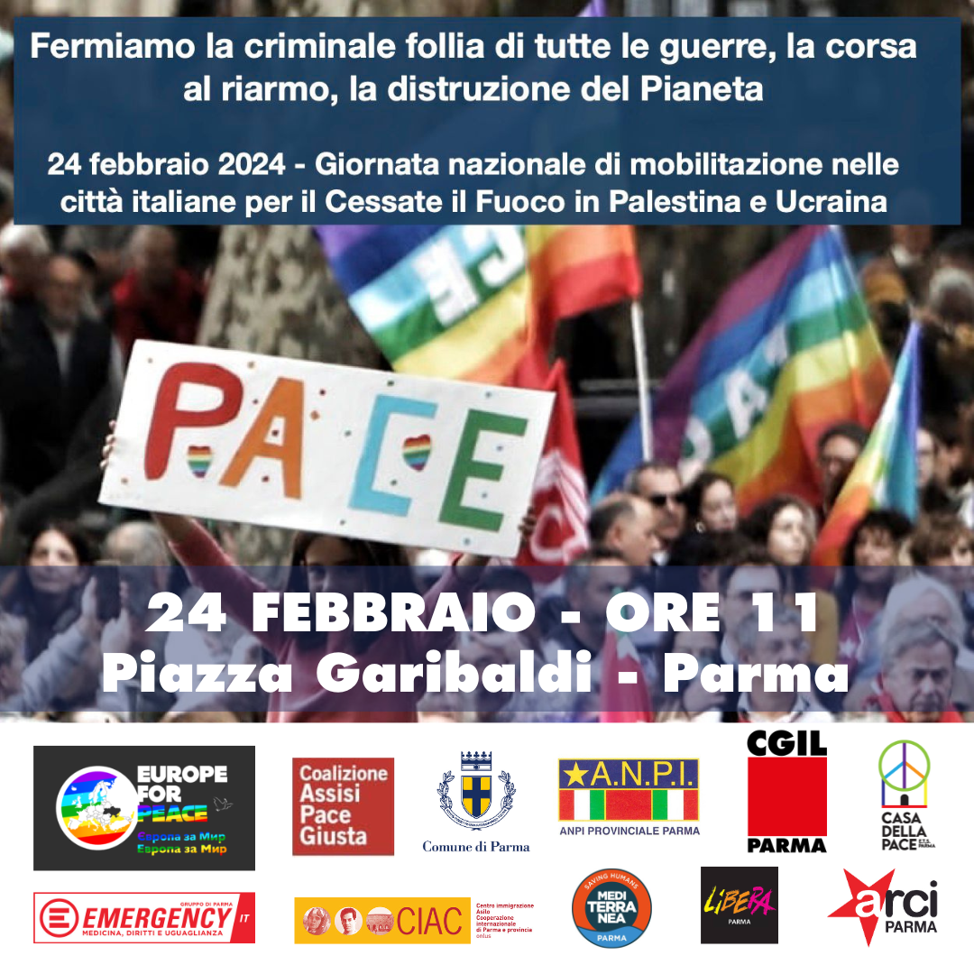 Locandina Europe for Peace 24 Febbraio