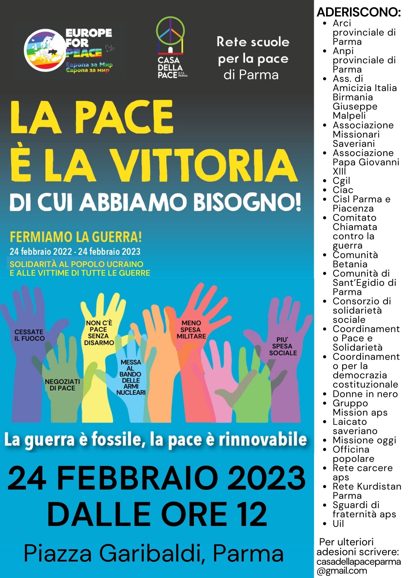 Locandina Manifestazione ore 12