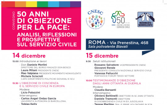 50 anni di obiezione per la pace. Analisi, riflessioni e prospettive sul Servizio Civile