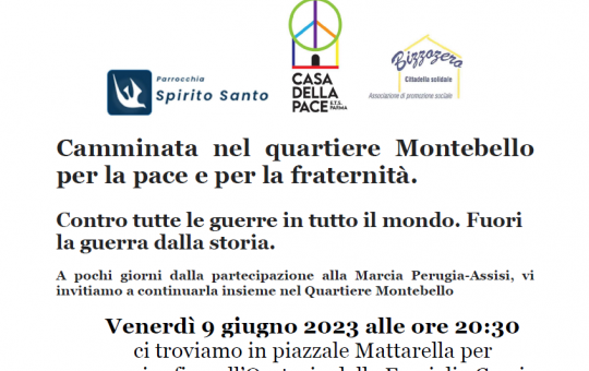 Camminata nel quartiere Montebello per la pace e per la fraternita'