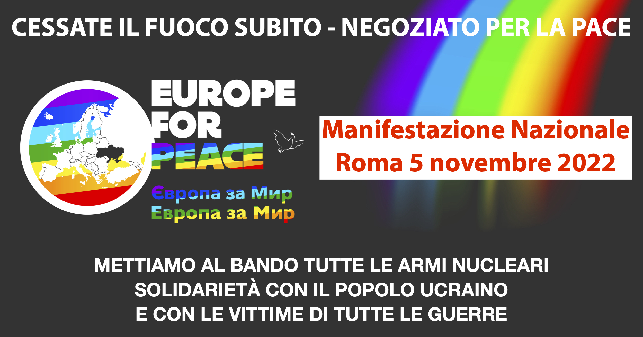 Europe for Peace nazionale 5 novembre