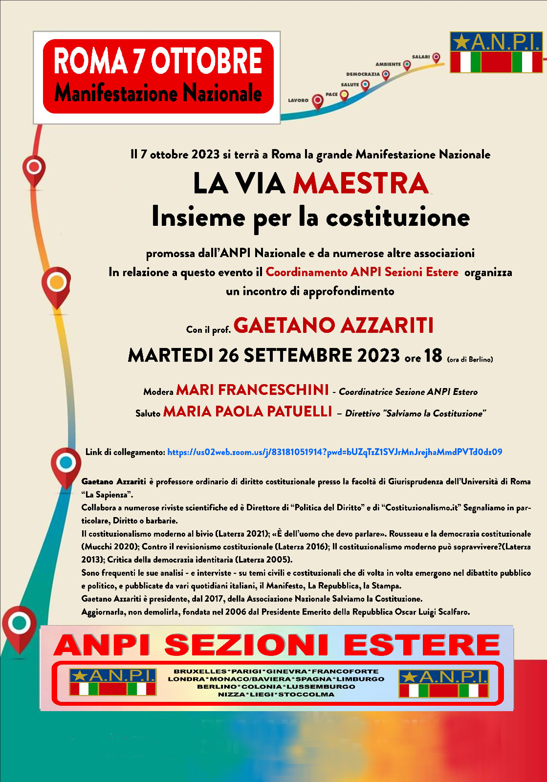 Manifestazione 7 ottobre ANPI