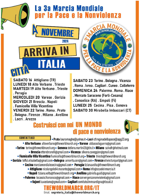 Marcia Mondiale in Italia