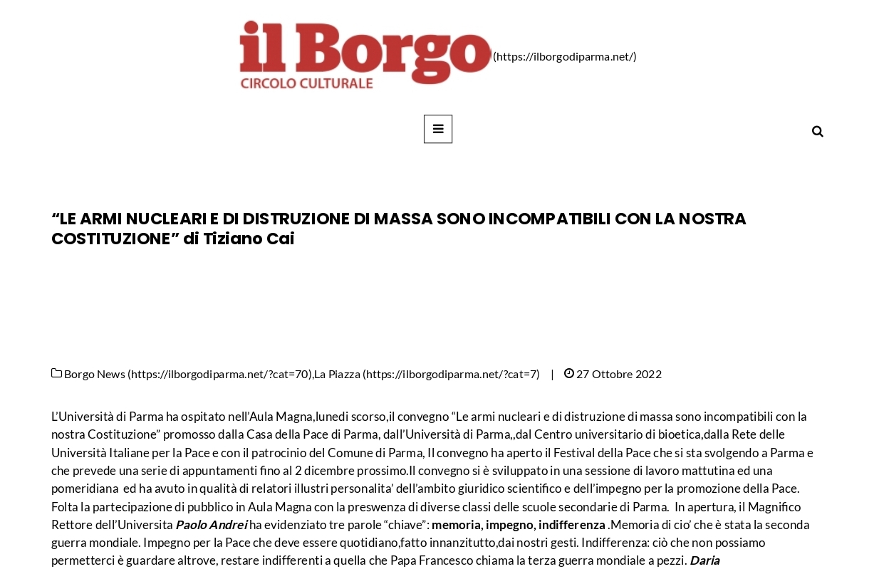 Articolo Il Borgo