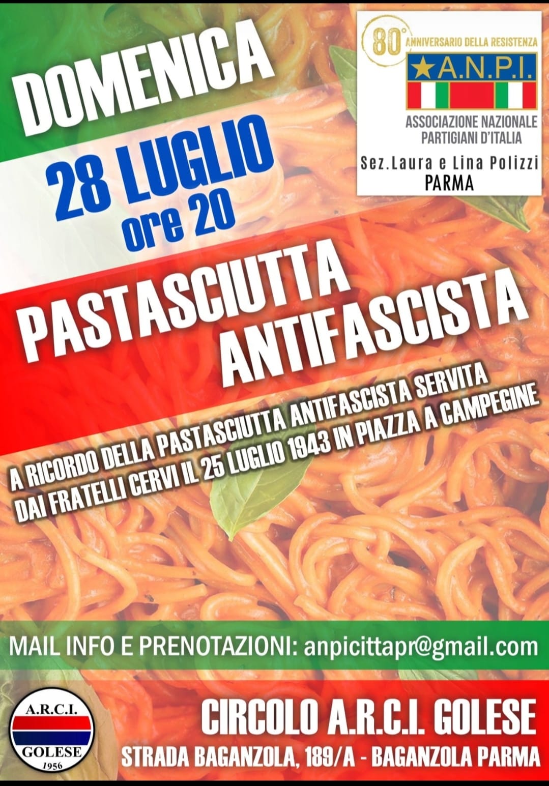 pastasciutta antifascista 28 luglio